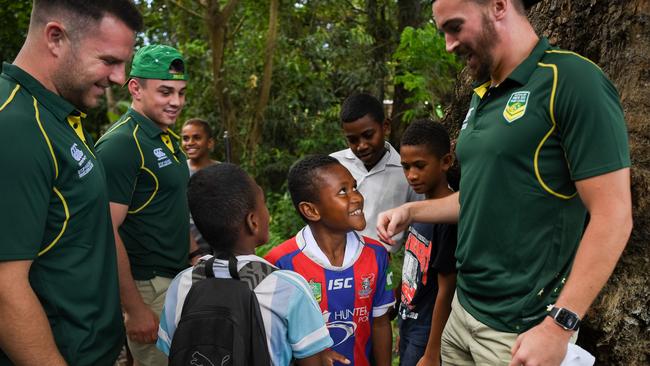 You can see how much it means to the local kids. Photo: Nathan Hopkins/NRL Photos