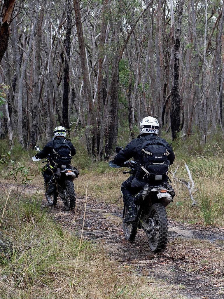 Motorbikes were also enlisted. Picture: NCA NewsWire / Nicki Connolly