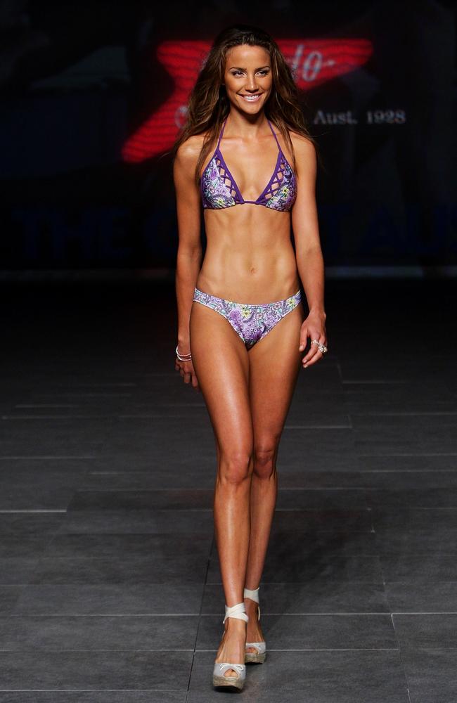 Rachael Finch walking the runway during the 2011 Mercedes Benz Fashion Festival Sydney. Picture: Lisa Maree Williams/Getty Images