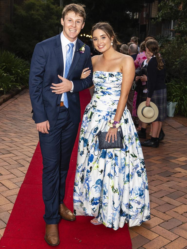 Margot Edwards and Sam Hoffensetz at Fairholme College formal, Wednesday, March 29, 2023. Picture: Kevin Farmer