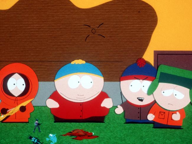 Scene from 2001 animated TV show "South Park". cartoon characters