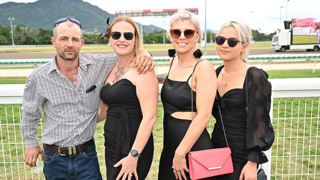 Brian Craig, Renee Duxbury, Angela Spencer and Emma Vecchio-Ruggeri at the Cairns Cup on Saturday. Photo by Emily Barker