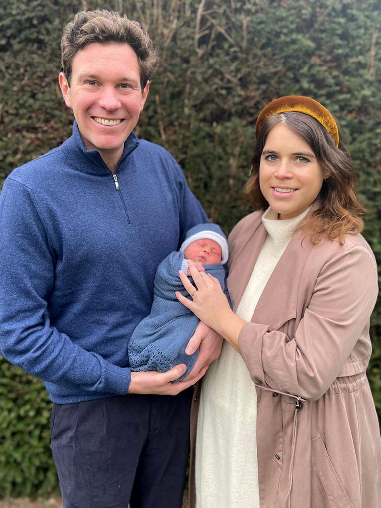 Princess Eugenie’s son, August, was christened during the service. Picture: Princess Eugenie and Jack Brooksbank via Getty Images