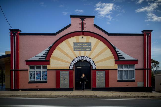 Jade Griffiths, 24, owner of Narooma Kinema, a classic art deco cinema in Narooma, NSW. Picture by Sean Davey.