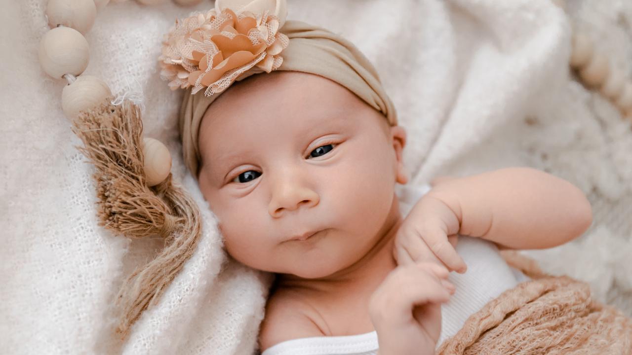 Lola was the first baby born at the Logan clinic. Picture: Racheal Smith Photography