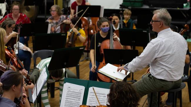 Robert Rotar helped shape the Bundaberg Youth Orchestra rehearsals ahead of their 50th anniversary event in September of 2022.