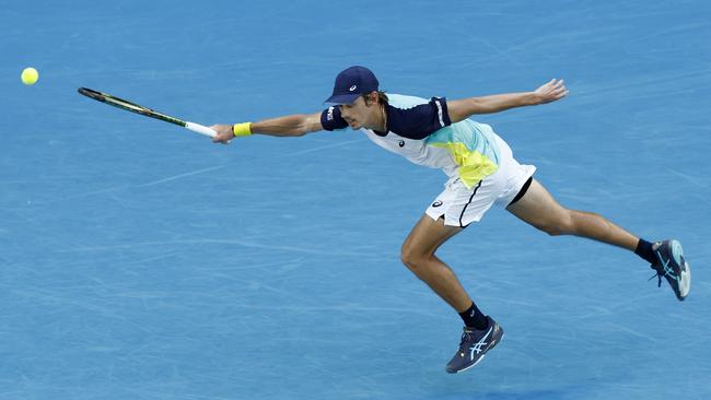 He’s one of the best returners in the game, but de Minaur’s opponent had too much firepower. Picture: Getty Images