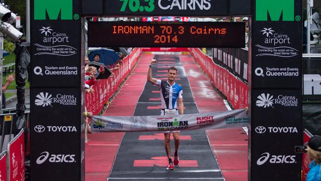 Brad Kahlefeldt wins Cairns Iornman in 2014. Picture: Supplied