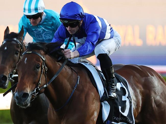 SYDNEY, AUSTRALIA - SEPTEMBER 21: James McDonald riding Moravia wins Race 10 The Agency Real Estate during "Sydney Surf To Turf Day" - Sydney Racing at Royal Randwick Racecourse on September 21, 2024 in Sydney, Australia. (Photo by Jeremy Ng/Getty Images)