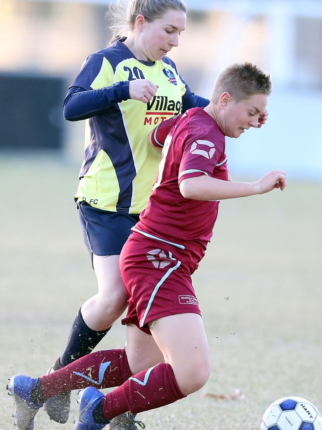 Coomera captain Brittney Lacek (right).