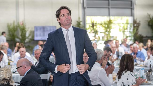 AFL CEO Gillon McLachlan during the TICT luncheon at Hobart. Picture: Chris Kidd