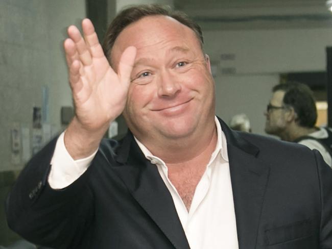 Far-right conspiracy theorist Alex Jones has had his published material removed from major online platforms such as Facebook, YouTube and Spotify in recent days. Picture: AP