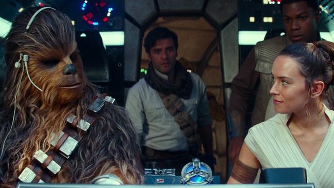 Chewbacca, Poe Dameron, Rey and Finn live in Star Wars: The Rise Of Skywalker.