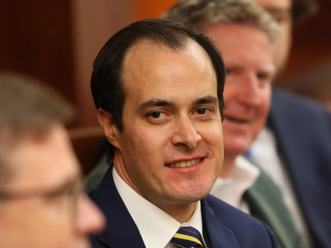 ADELAIDE,  AUSTRALIA - NewsWire Photos - AUGUST 12, 2024: New Liberal leader Vincent Tarzia after a party room vote at Parliament House following former leader David Speirs resigning. Picture: NewsWire / Ben Clark