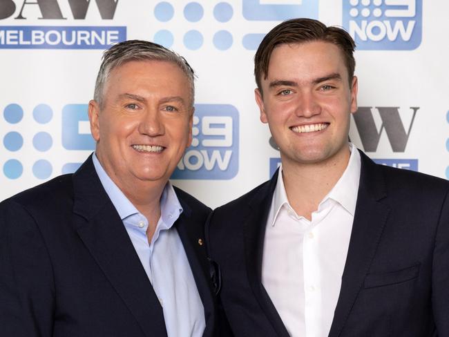 Eddie and Xander McGuire. Nine's Footy Launch. Pic: Fiona Hamilton