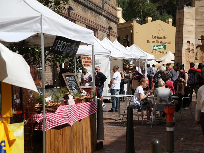 The Rocks Markets are held every weekend.