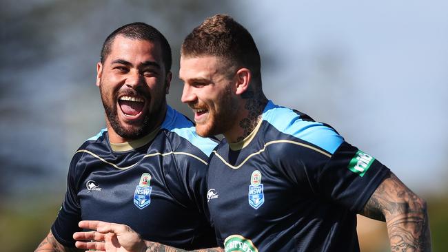 Josh Dugan and Andrew Fifita were asked to leave the Cronulla RSL last week. Pic: Brett Costello