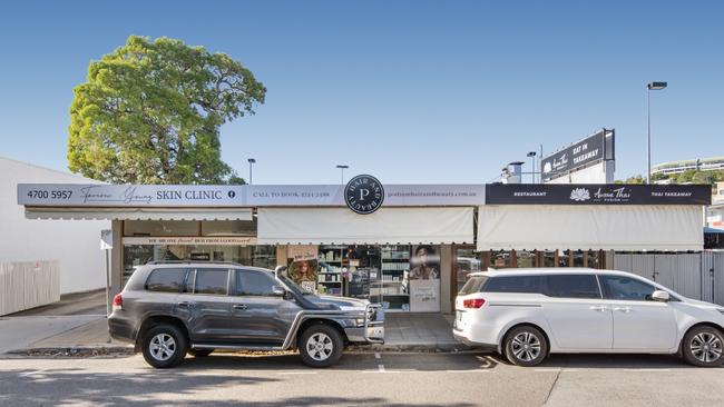 A strip of commercial retail shops in Gregory St is for sale.