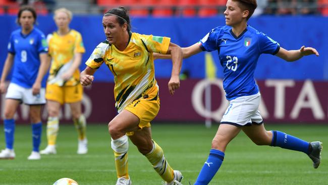 Lisa De Vanna could rack up her 150th international cap. Picture: AFP