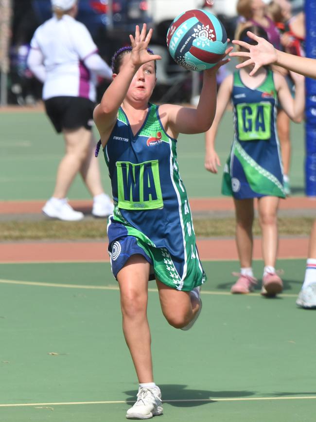 Netball Queensland Stage Age Championships at Murray Sporting Complex, Townsville. Metro 12 Blue against Mt Isa Miana. Picture: Evan Morgan