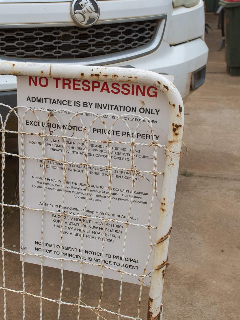 A no trespassing sign outsaid 29 Kitchener St, Peterborough. Picture Mark Brake