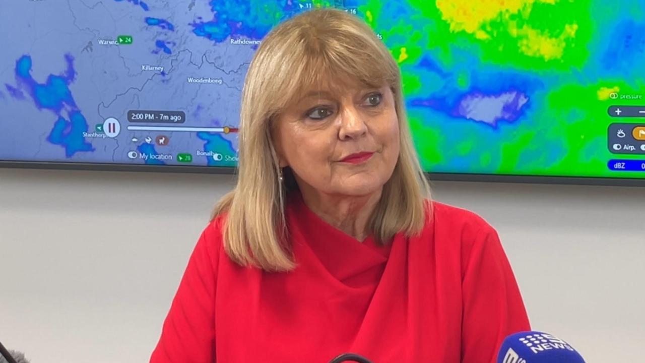 Acting Mayor Donna Gates addressing the media at the Disaster Emergency Centre on Cyclone Alfred. “I’ve loved the role. It’s been an honour to step up in the last week in the Mayor’s absence.”