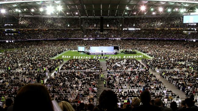 There was barely room to move at the 2014 convention. Picture: Hamish Blair