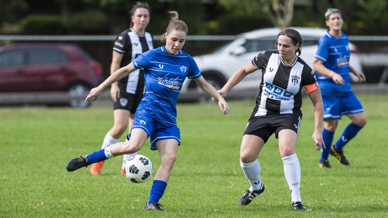 Madison Lockwood controls the ball for Rockville Rovers. Picture: Kevin Farmer