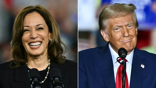 Kamala Harris and Donald Trump have just days to win over undecided voters. Picture: AFP