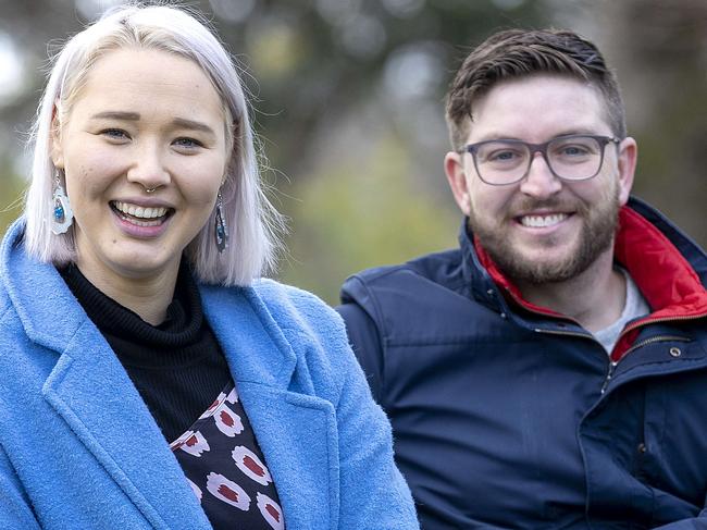 03/07/2021: Student teachers Amber Bock and Nathan Mclean. The state Government is boosting teaching in regional areas. Picture: David Geraghty