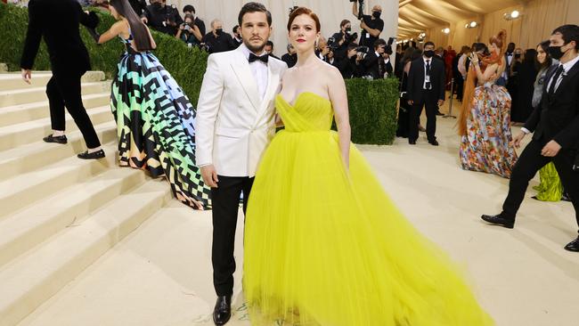 Kit Harington and Rose Leslie. Picture: Mike Coppola/Getty Images