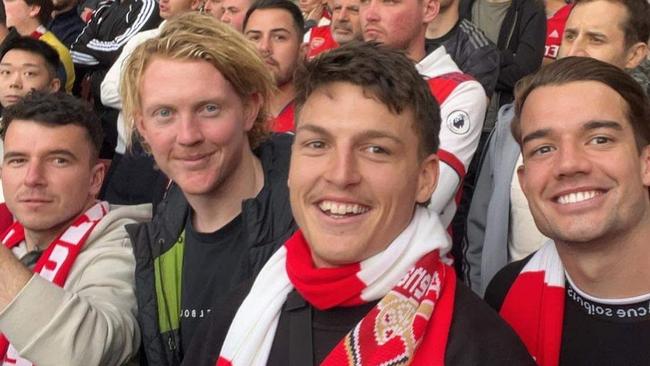 Goulburn Valley locals Clayton Oliver, Laitham Vandermeer and Jy Simpkin at Leeds vs. Arsenal.