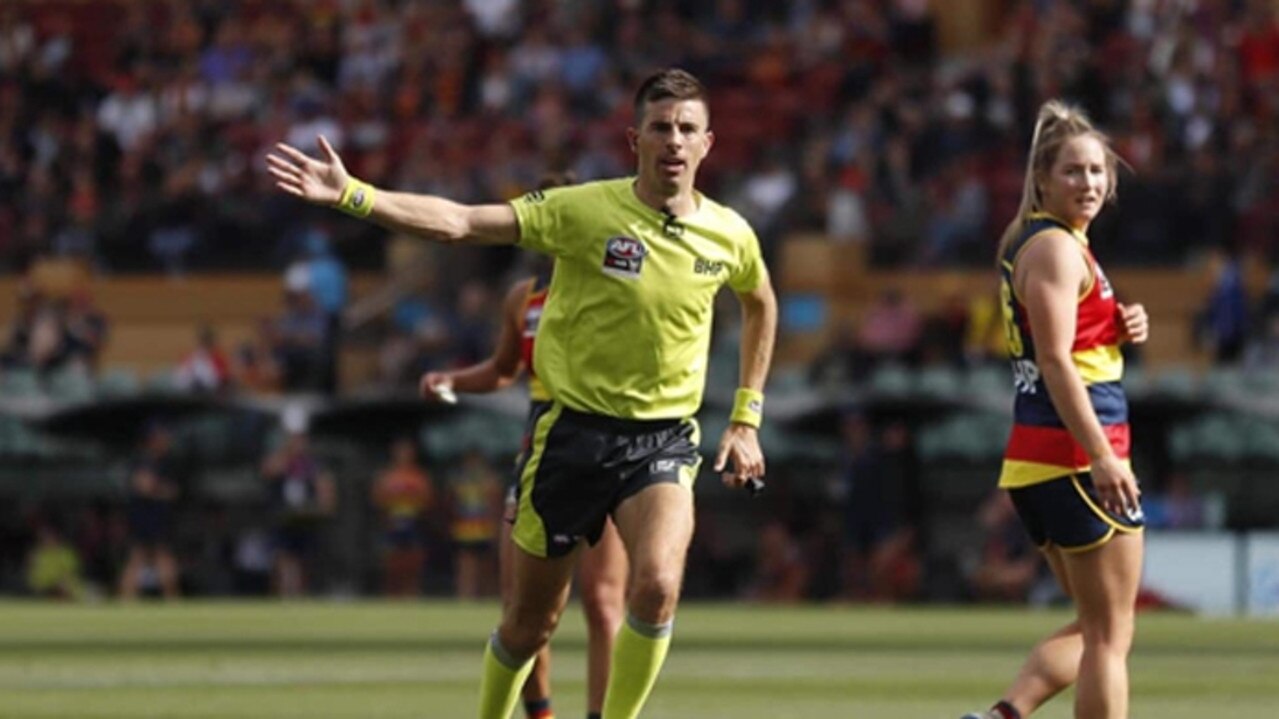 AFL Umpire Michael Pell was arrested as part of a betting probe. Picture: AFL Photos