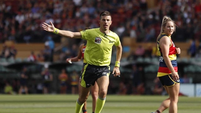 AFL Umpire Michael Pell was arrested as part of a betting probe. Picture: AFL Photos