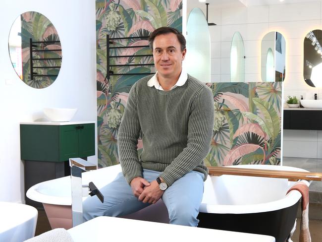 Highgrove Bathrooms Managing Director James Sinclair pictured at the companies Bowen Hills store. Bowen Hills Thursday 28th July 2022 Picture David Clark