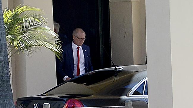 Premier Jay Weatherill leaves Government House on Saturday after the issuing of writs. AAP Image/Roy Vandervegt