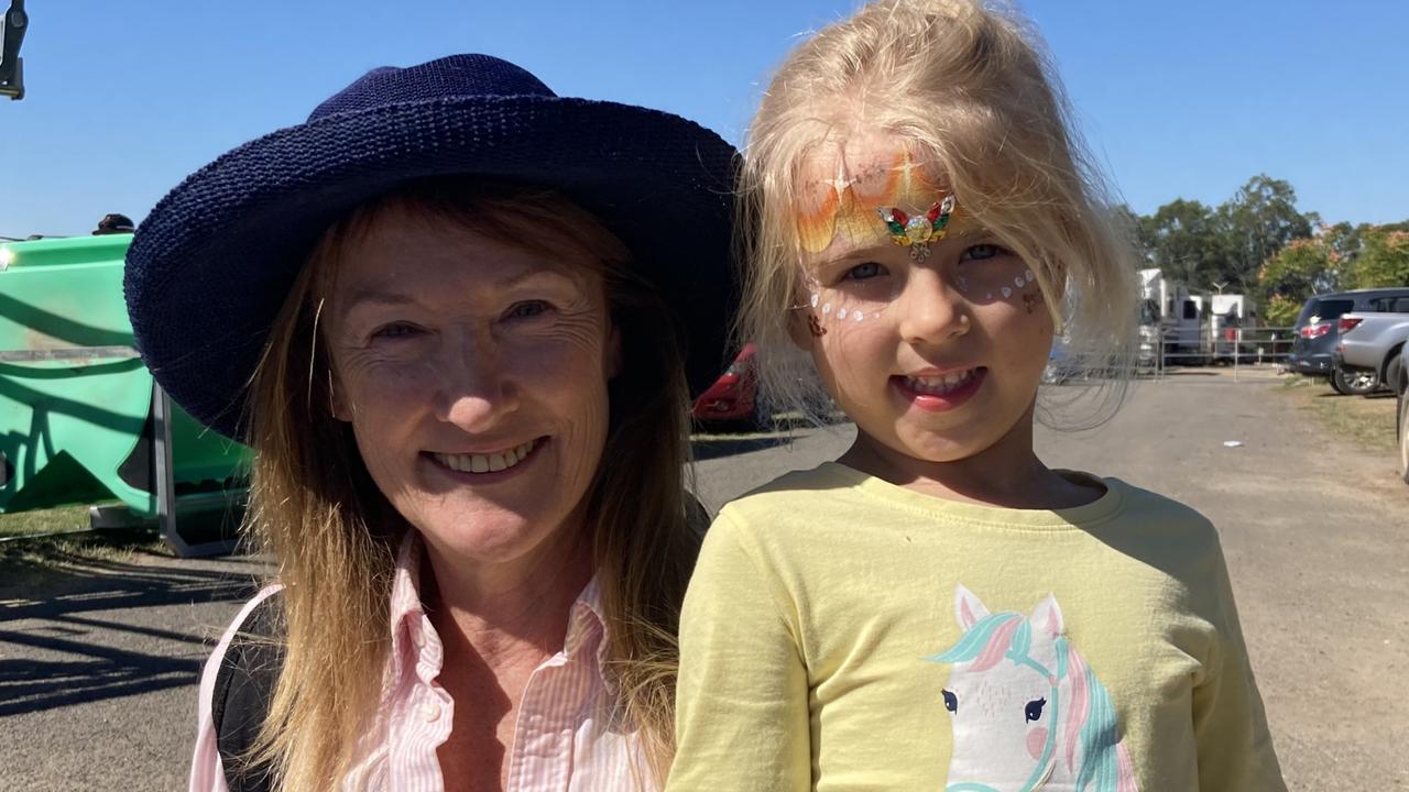 Michele Hayres and Charlotte Huxham enjoy People's Day at the 2023 Gympie Show.