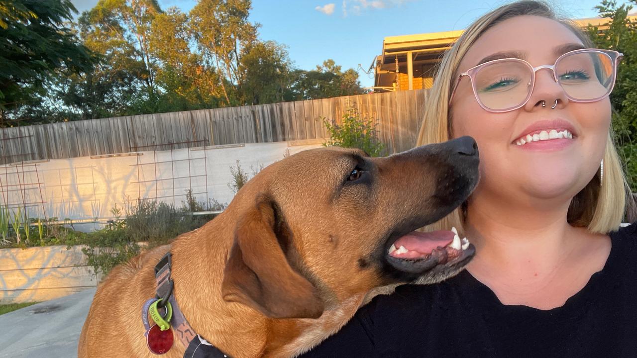 BEST BUDS: Owner of Theo and Co Emma Jones with her sweet-natured Rhodesian ridgeback and Red Cattle cross Theo.