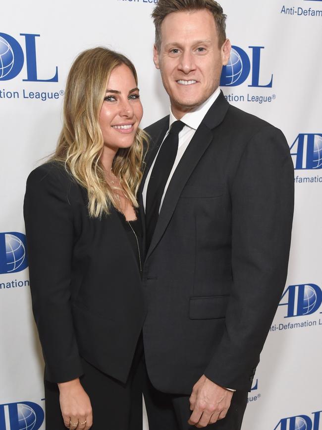 Tracey Kurland and Trevor Engelson in 2018. Picture: Michael Kovac/Getty Images