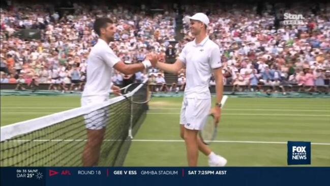 Novak Djokovic through to 14th Wimbledon QF