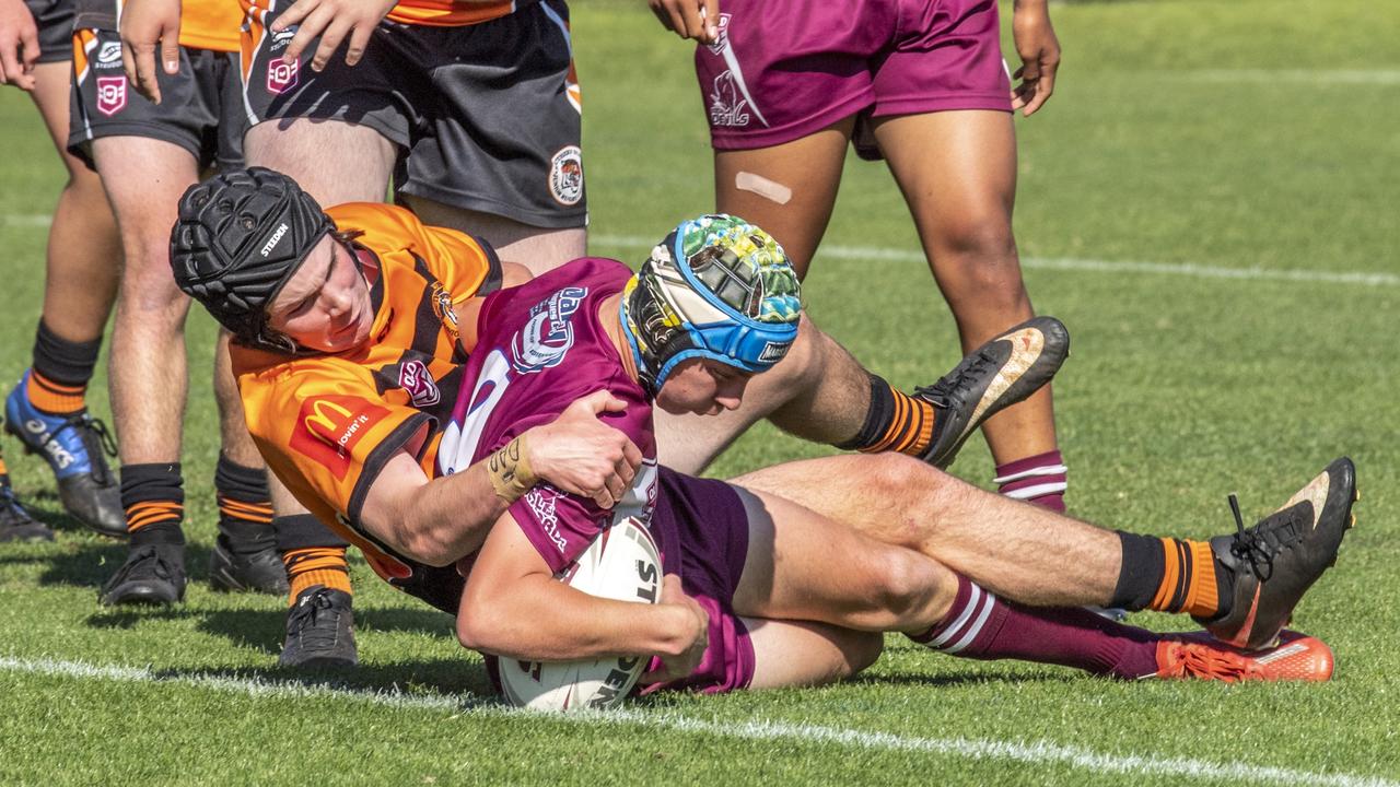 Souths and Dalby play off for the under 15 boys rugby league The