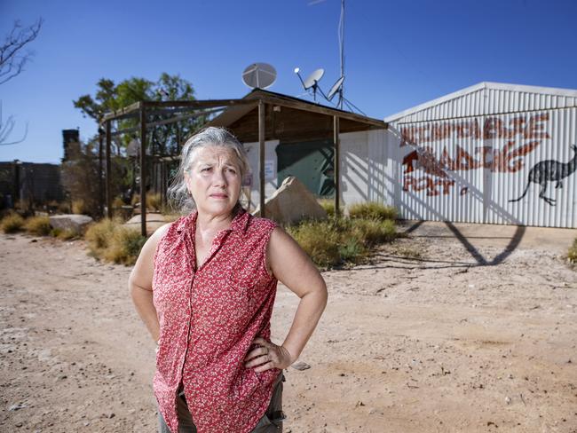 12/02/2019: Robyn Lloyd-Groocock - the chair of Mintabie Mining Progress Association - is leading the legal charge against the South Australian government with Todd Grant. She moved out of Mintabie two weeks ago because her business became unviable after multiple break-ins. Says theyÕve lived harmoniously with the Aboriginals for years, most of whom are her clients, but after the state government released its report Òthings went down hillÓ because the Anangu were given the impression everything in the town belonged to them and they could take whatever they pleased. Hollie Adams/The Australian