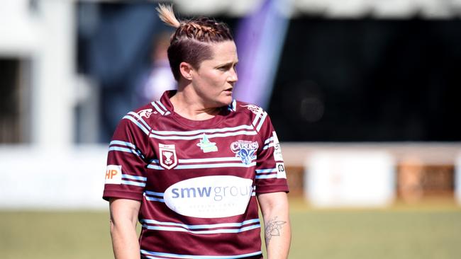 Chelsea Baker scored three tries and three conversions in the CQ Capras big win at Browne Park on Sunday. Photo: Brendan Kirkman