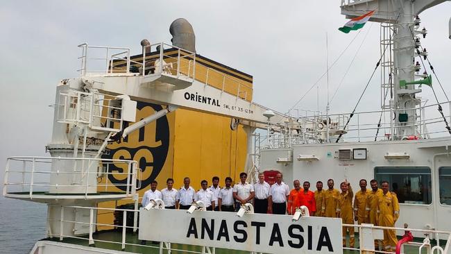 Crew members, like those stuck aboard the bulk carrier MV Anastasia for several months, have taken to social media to plead their case. Source: Twitter / @AnnaKrien