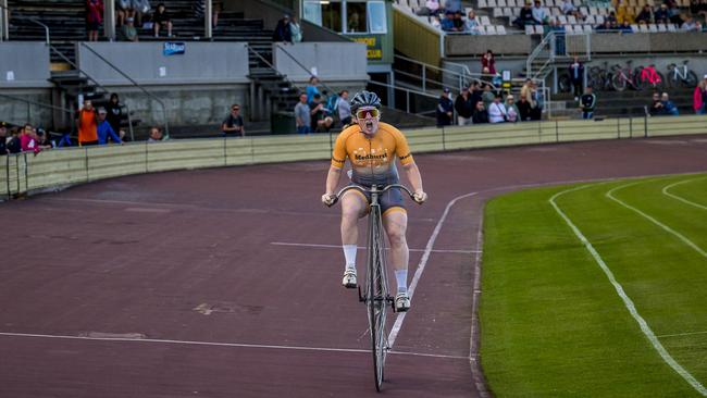 TAS Carnivals - Penny Farthing World Record Lizanne Wilmot. Picture: Caroline Tan