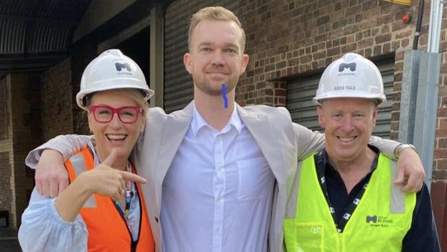 Melbourne Lord Mayor Sally Capp, former head of precinct renewal Patrick Burgess and Roger Teale.