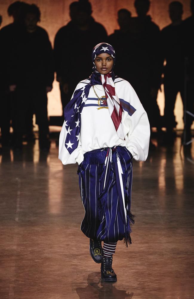 Stars and stripes! Halima Aden. Picture: Getty Images for Tommy Hilfiger