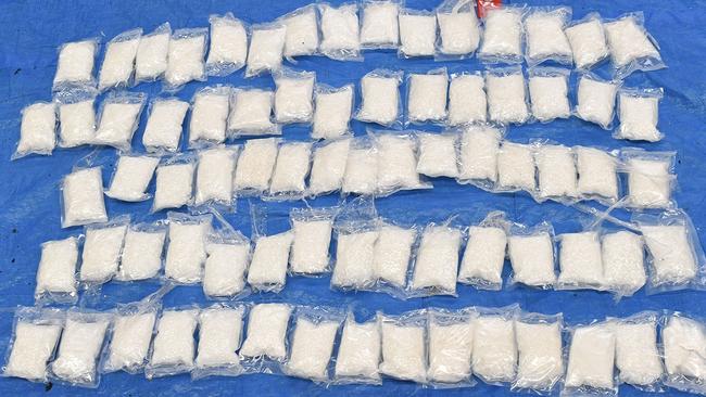 The estimated street value for these illicit drugs is $367,500,000. Picture: AFP