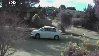 A white rental vehicle police later identified as a vehicle that was captured on CCTV near Ms Blackwood’s home on the day she died.