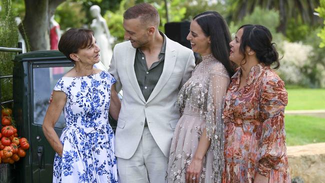 Paolo Sebastian  with his wife mother and mother in-law during Paolo Sebastian fashion event at Bird in Hand Winery Thursday,February,22,2024.Picture Mark Brake